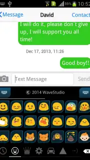 Emoji Keyboard+ Blue theme скриншот 1