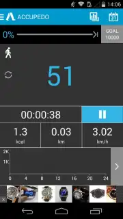 Accupedo Pedometer скриншот 4