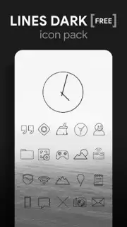 Lines Dark - Icon Pack скриншот 3