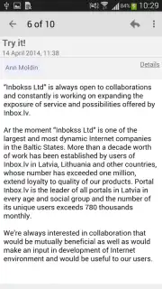 Inbox.lv скриншот 2