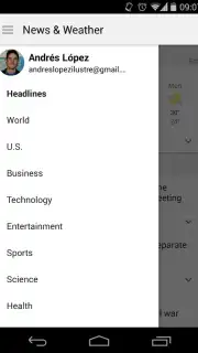 Google News and Weather скриншот 1