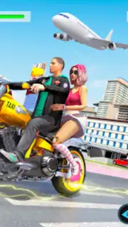 Flying Bike Taxi Rider скриншот 2