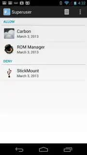 Superuser (for Android 4) скриншот 3