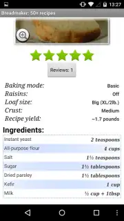 Breadmaker: 50 Recipes скриншот 2