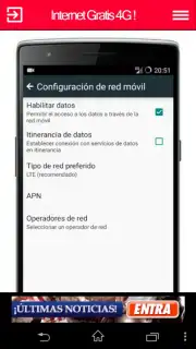 Internet Gratis 4G скриншот 5