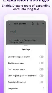 Writing Star: Text Expander & Auto-complete text скриншот 3
