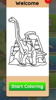 Dino Coloring Game скриншот 1