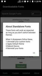 GxFonts - Custom fonts for Samsung Galaxy скриншот 1