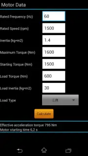 Motor Starting Time скриншот 2