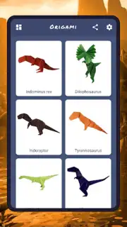 Origami dinosaurs paper shapes скриншот 11