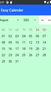 Easy Calendar скриншот 1