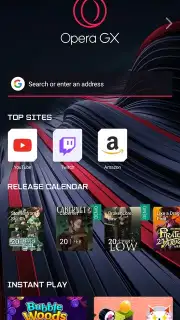 Opera GX скриншот 1