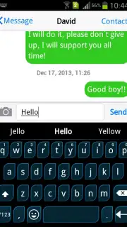 Emoji Keyboard+ Blue theme скриншот 2